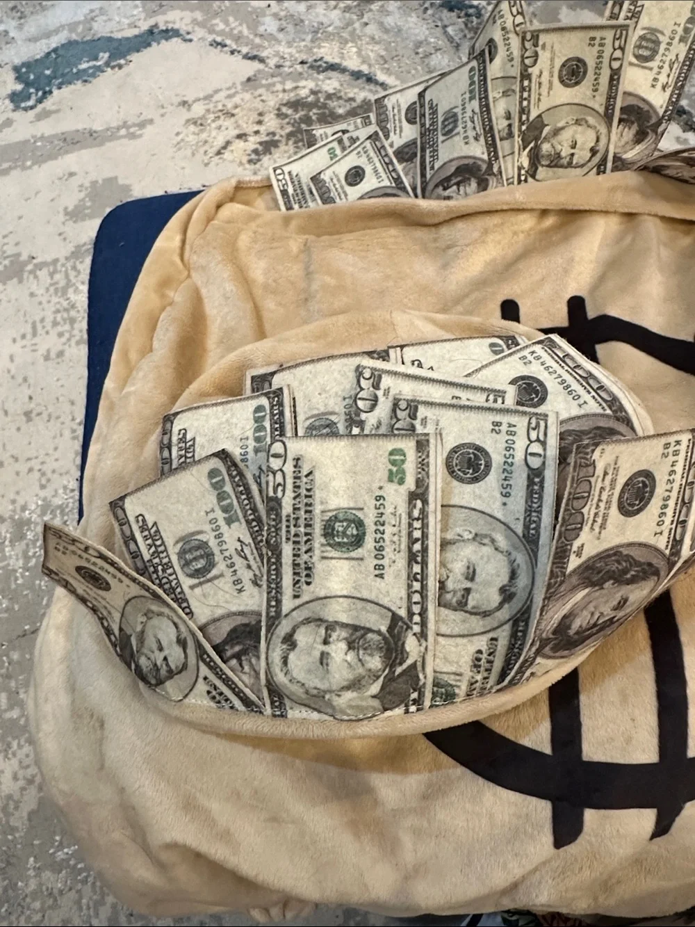 Kids Money Bag Costume - Beige Dollar Sack Outfit